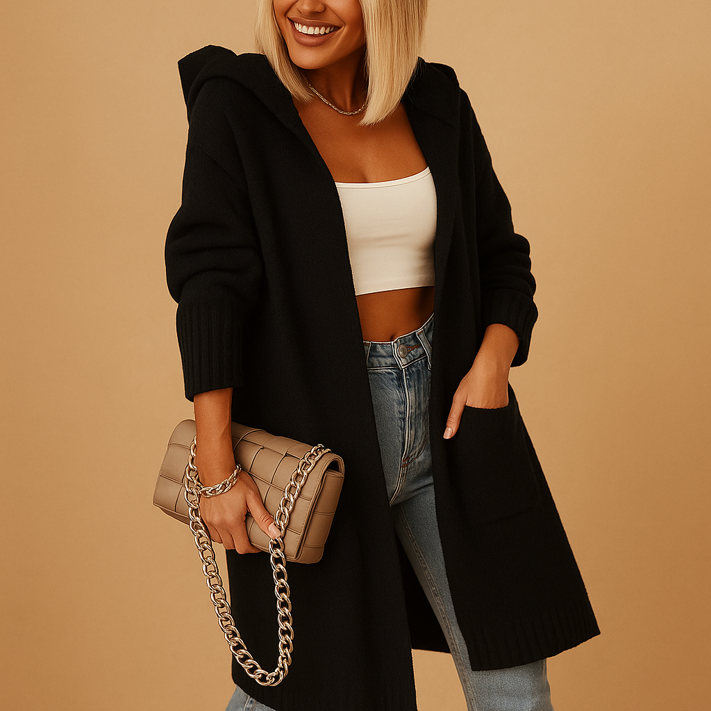 Light streetwear jacket for women with adjustable hood and relaxed fit, ideal for casual outings and everyday style.