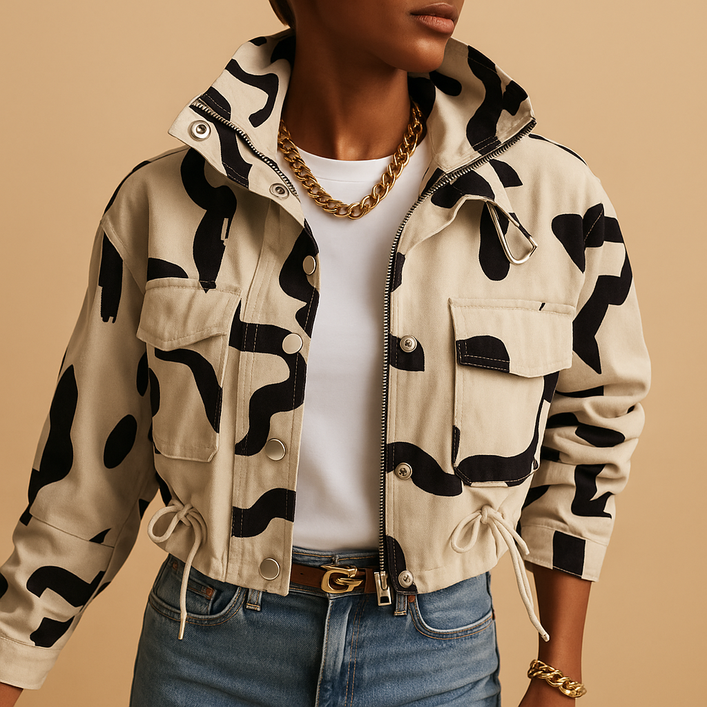 Light tailored summer jacket for women with flattering fitted silhouette and breathable design, ideal for casual and semi-formal outfits.