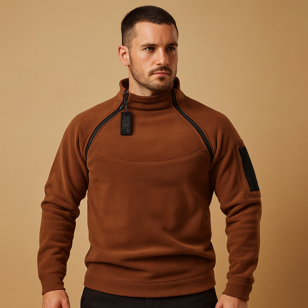 Men’s lightweight crew neck sweater made from soft, flexible fabric, minimalist, timeless, and perfect for everyday wear.