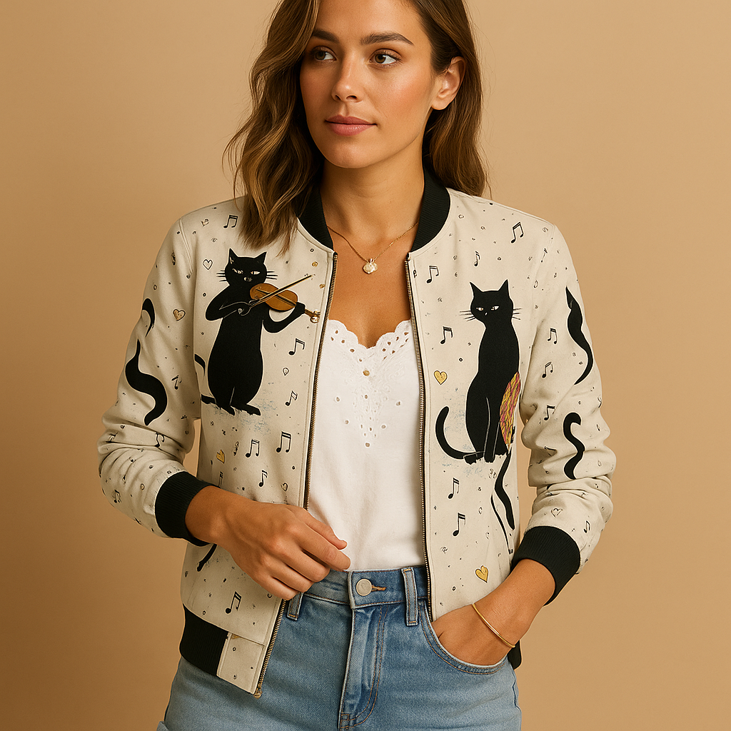Women’s lightweight printed summer jacket with relaxed fit, breathable fabric, and button closure in multiple stylish colors.
