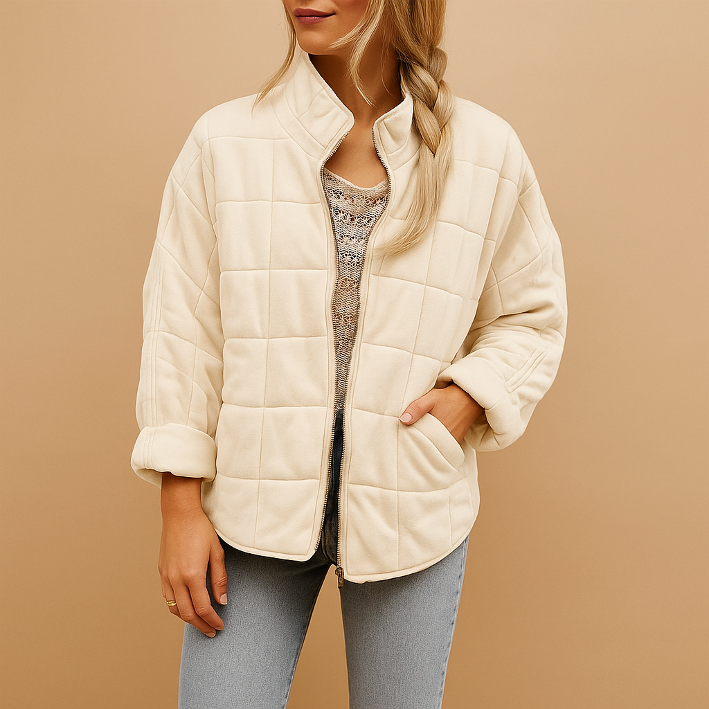 Lightweight summer jacket for women with breathable fabric and minimalist design, ideal for everyday wear.