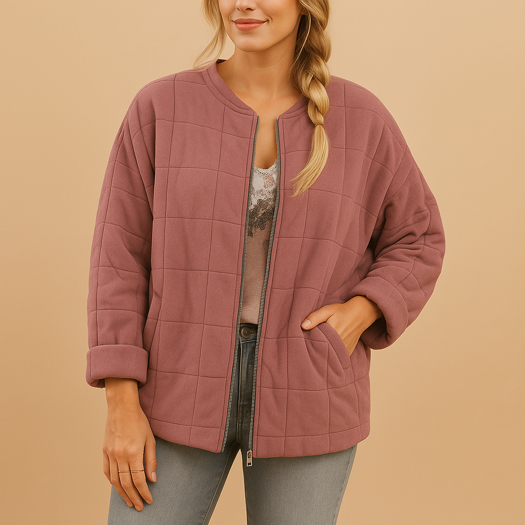 Lightweight summer jacket for women with breathable fabric and minimalist design, ideal for everyday wear.