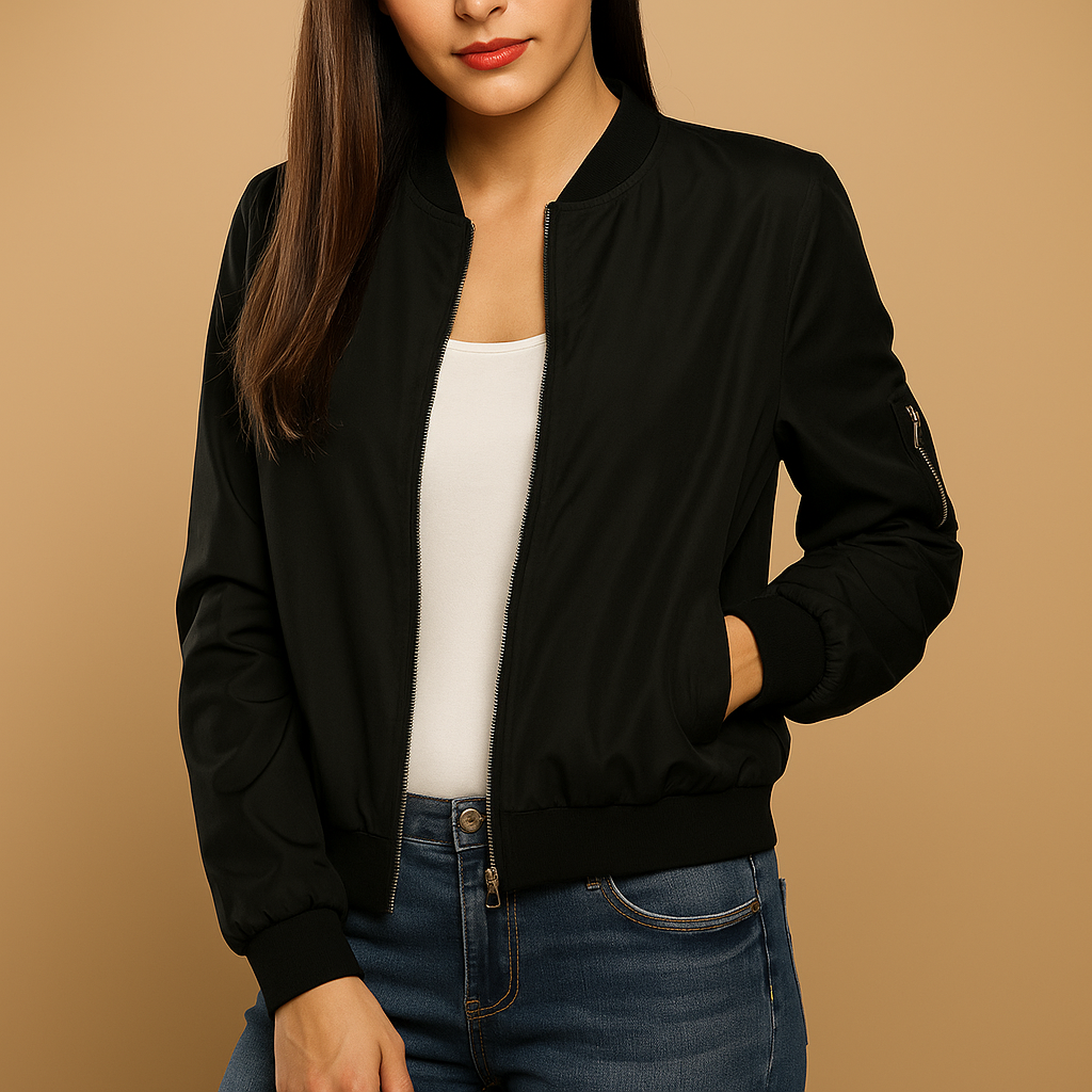 Women’s lightweight summer jacket with a true-to-size flattering fit, ideal for spring and summer everyday wear.