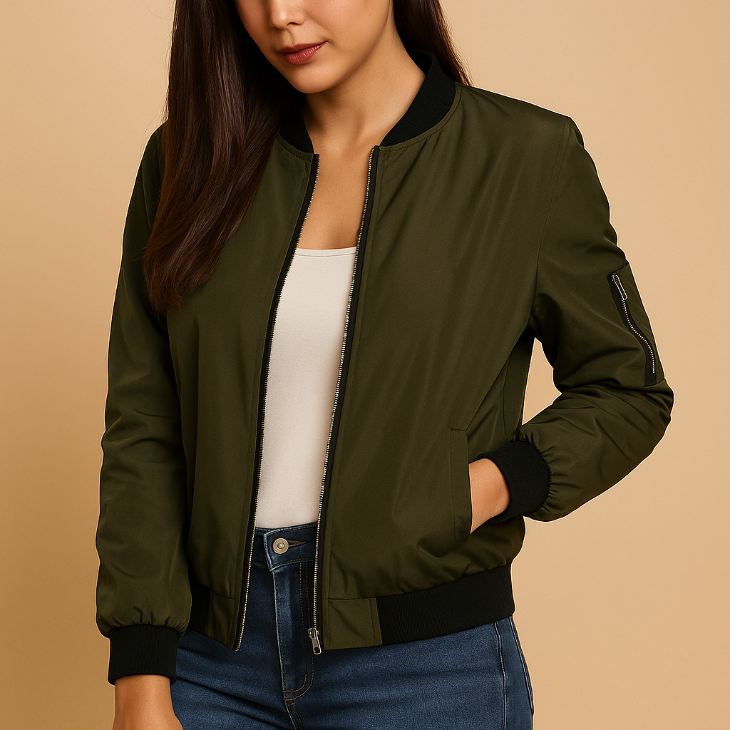 Women’s lightweight summer jacket with a true-to-size flattering fit, ideal for spring and summer everyday wear.