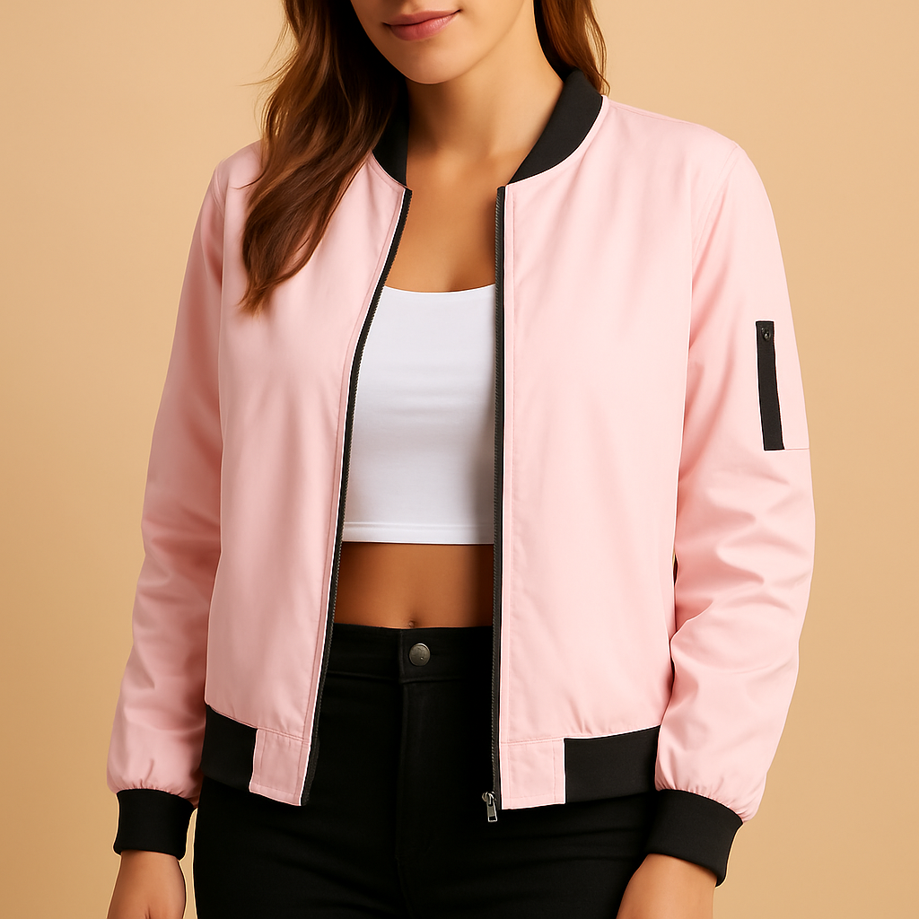 Women’s lightweight summer jacket with a true-to-size flattering fit, ideal for spring and summer everyday wear.
