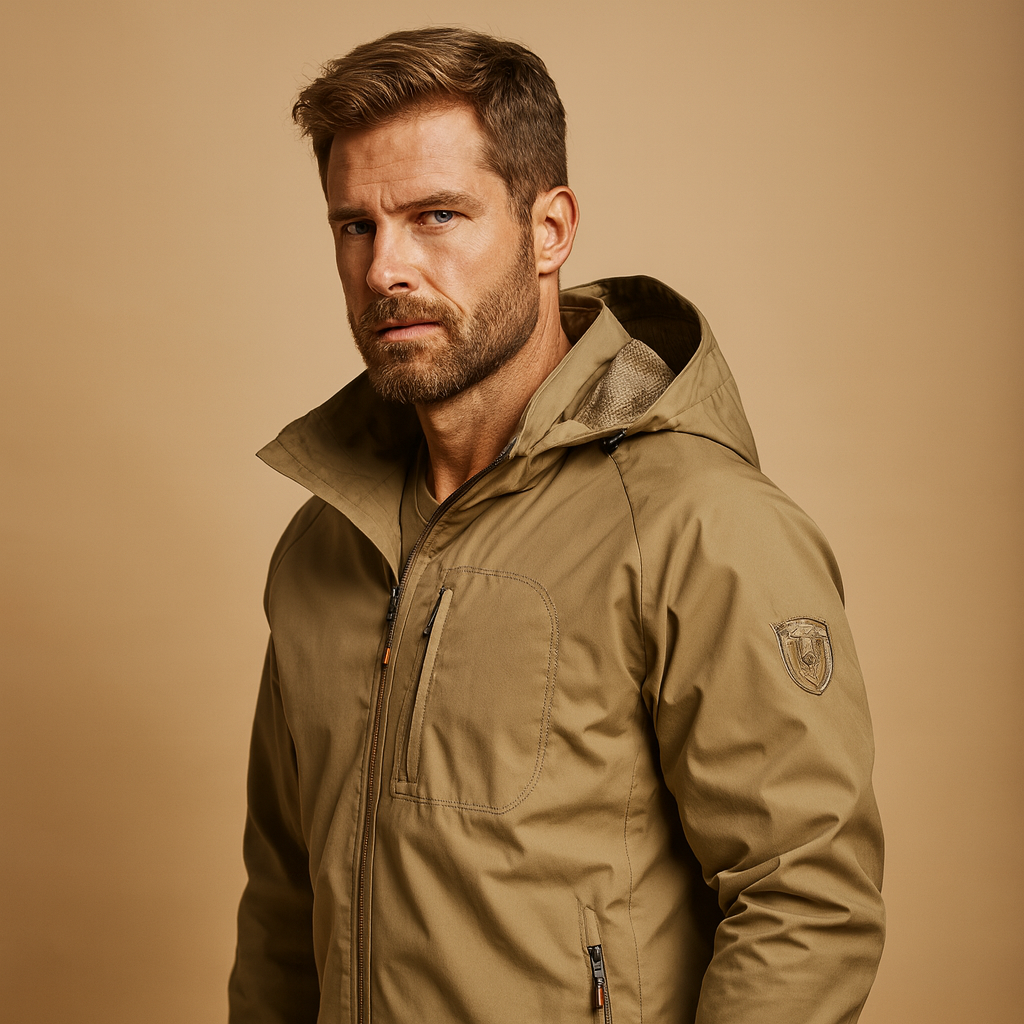 Men’s lightweight summer outdoor jacket with breathable design and multiple pockets, ideal for hiking, camping, and everyday use.