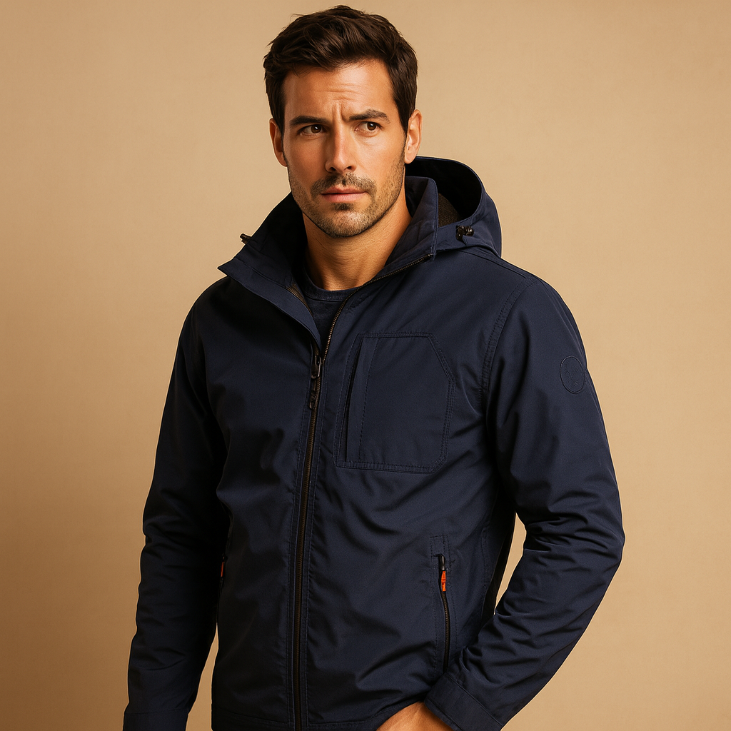 Men’s lightweight summer outdoor jacket with breathable design and multiple pockets, ideal for hiking, camping, and everyday use.