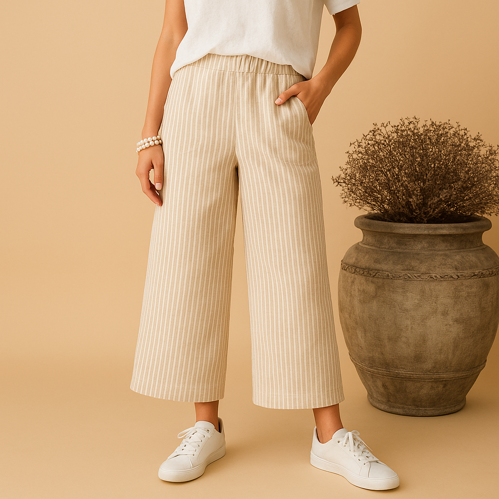 Women’s lightweight summer pants with breathable fabric and regular fit, perfect for spring days, summer outings, and versatile everyday wear.