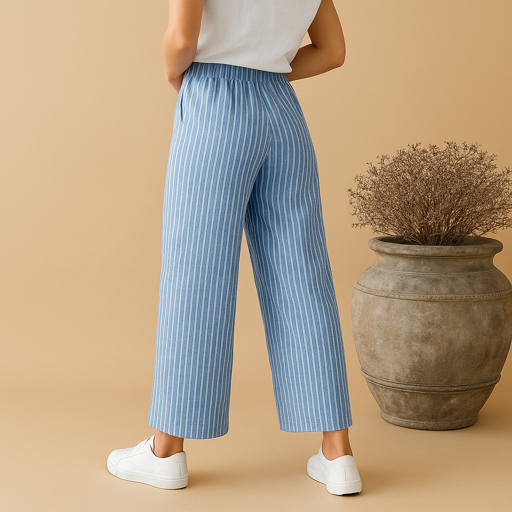 Women’s lightweight summer pants with breathable fabric and regular fit, perfect for spring days, summer outings, and versatile everyday wear.