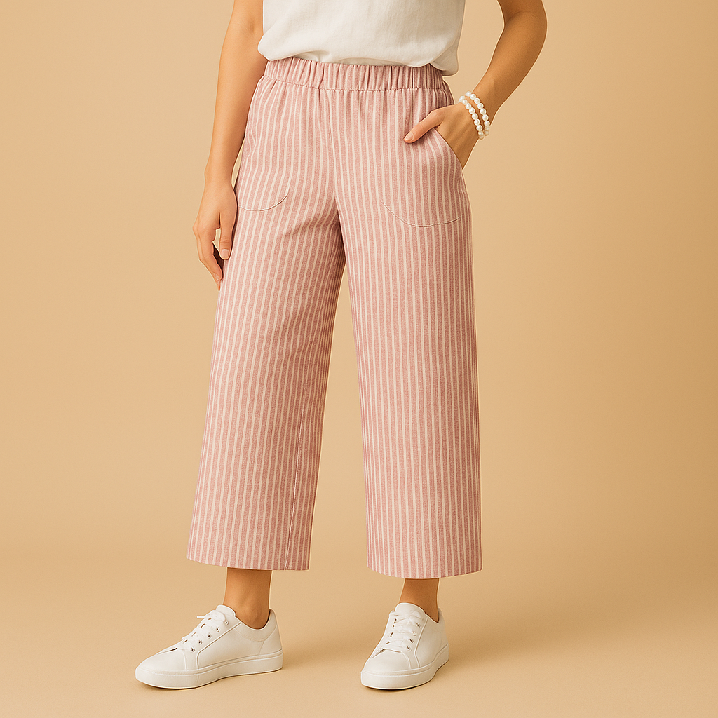 Women’s lightweight summer pants with breathable fabric and regular fit, perfect for spring days, summer outings, and versatile everyday wear.