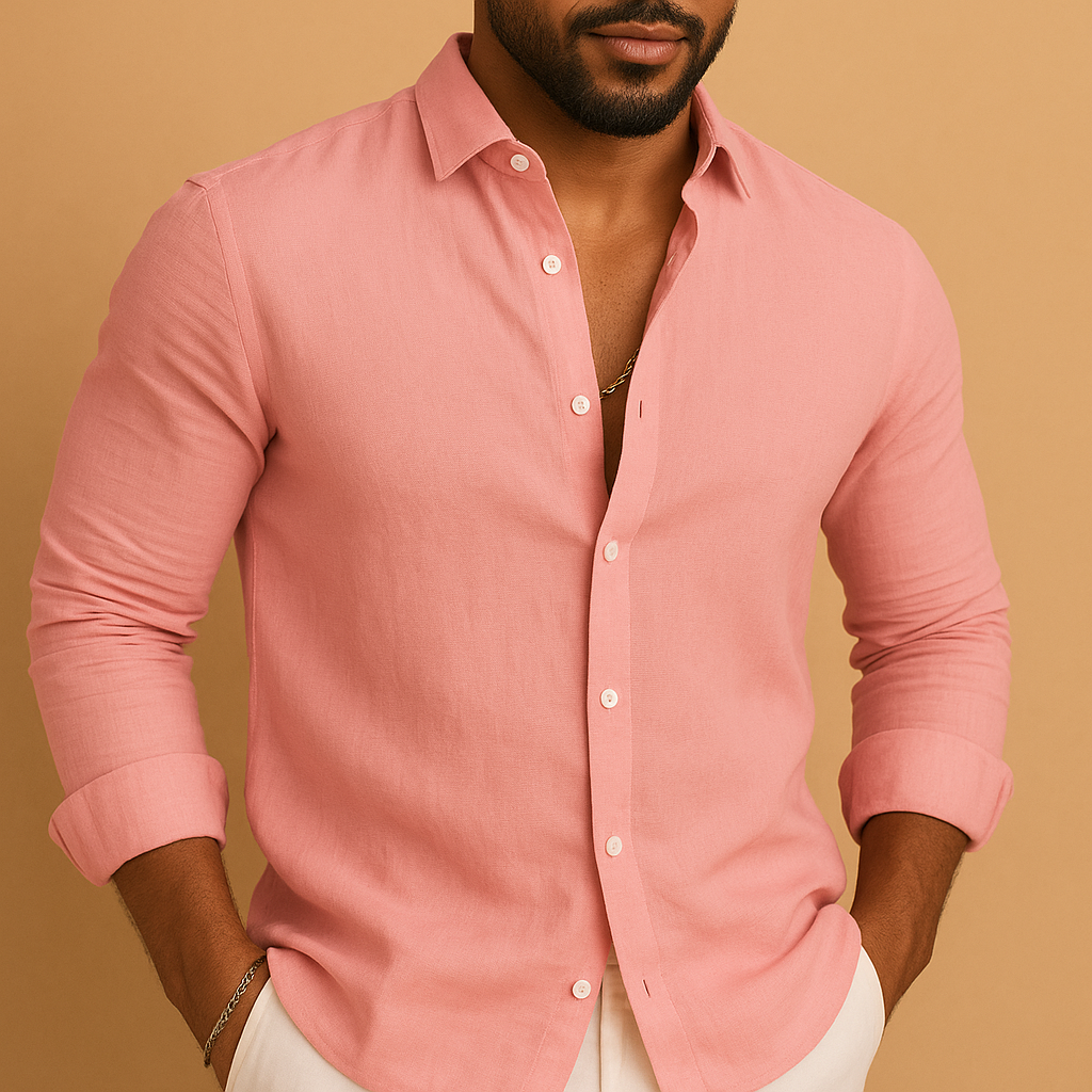 Lightweight summer shirt for men with breathable fabric and relaxed fit, perfect for casual outings and warm days.