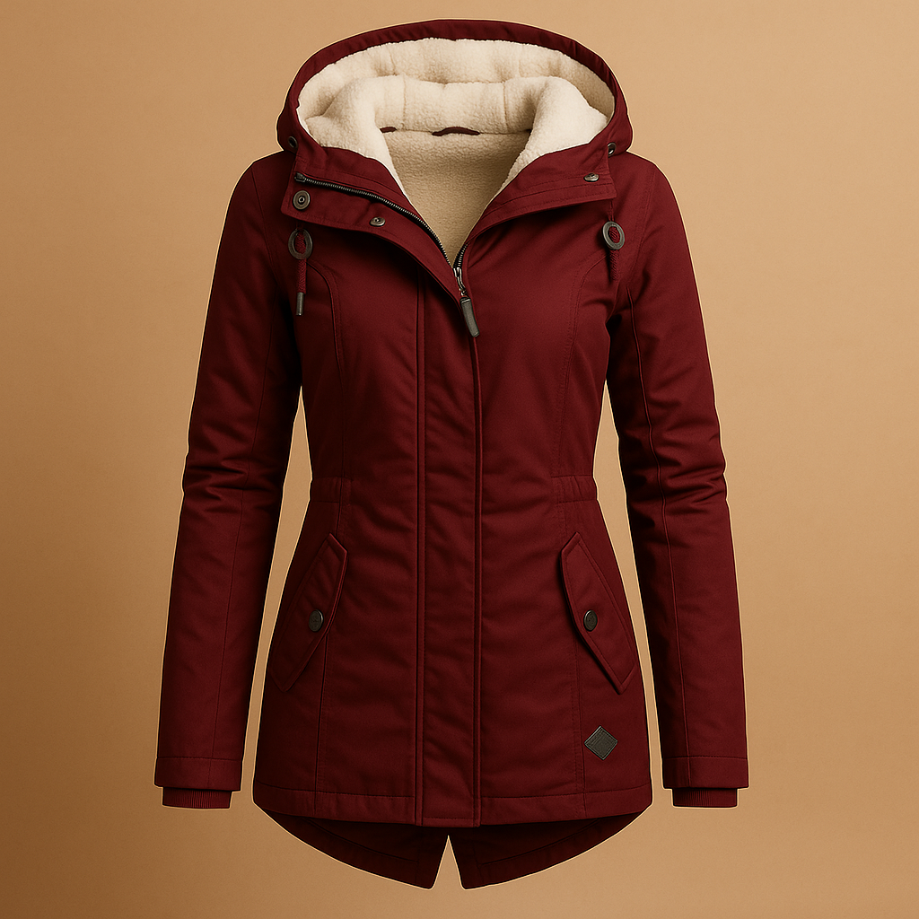 Women’s long elegant winter coat with high-quality insulation and classic design. Perfect for casual outings, work, and formal winter occasions.