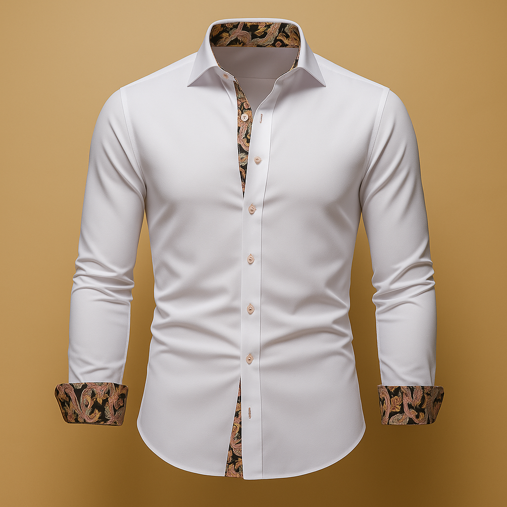Long sleeve classic shirt for men with refined fit and modern design, perfect for formal occasions, dinners, and casual outfits.