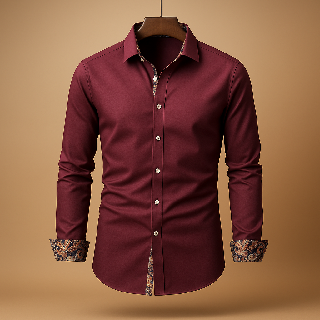 Long sleeve classic shirt for men with refined fit and modern design, perfect for formal occasions, dinners, and casual outfits.