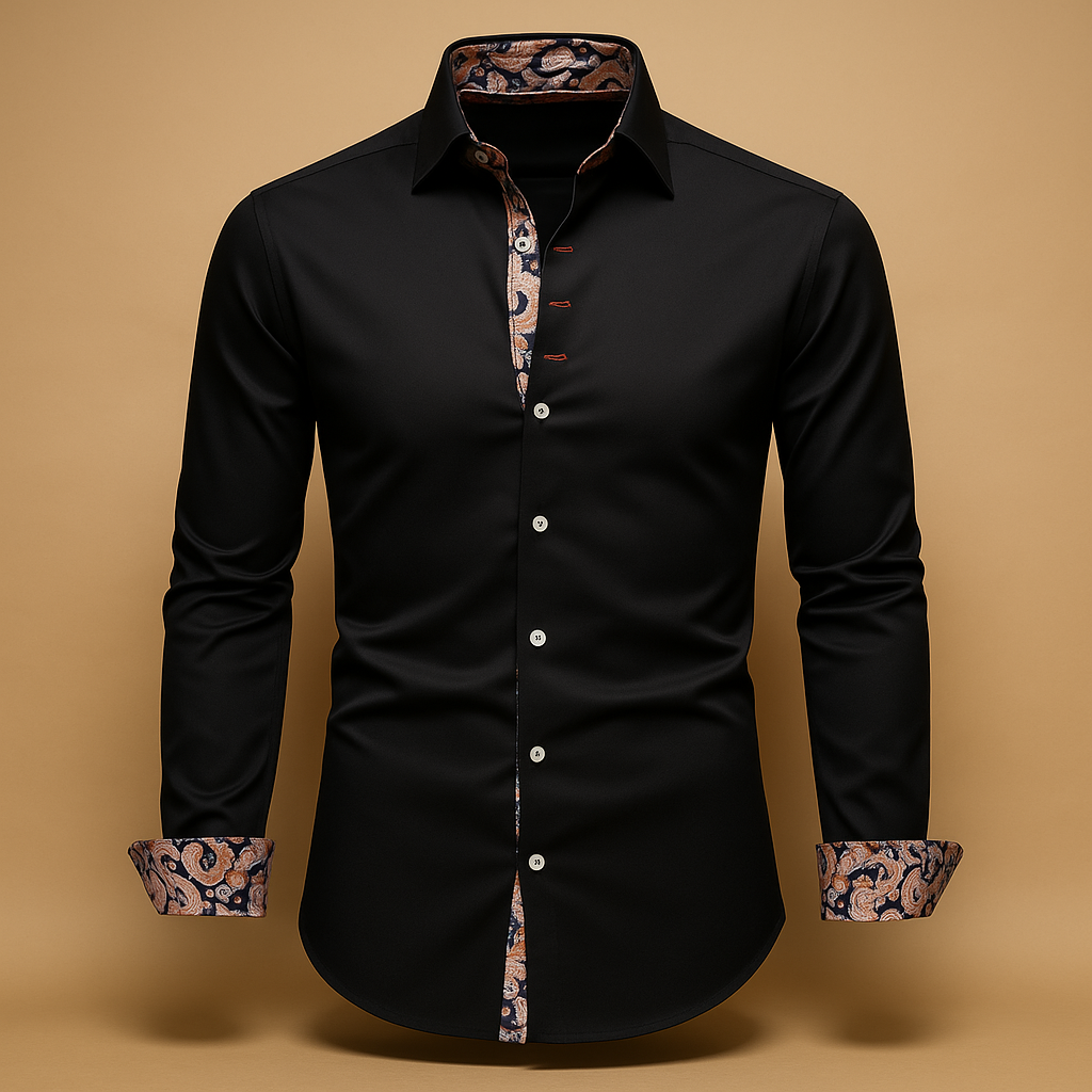 Long sleeve classic shirt for men with refined fit and modern design, perfect for formal occasions, dinners, and casual outfits.
