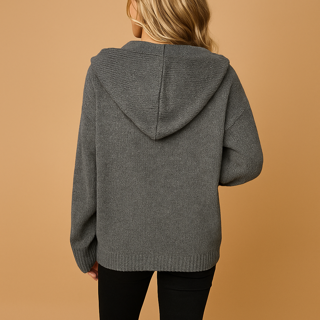 Loose-fit open-front women’s cardigan in classic colors with soft knit texture, perfect for layering at work, home, or daily wear.
