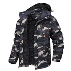 Men’s Water-Resistant Fleece Ski Jacket with Detachable Hood