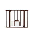 Metal Pet Gate with Adjustable Extension Panels for Doorways and Stairs