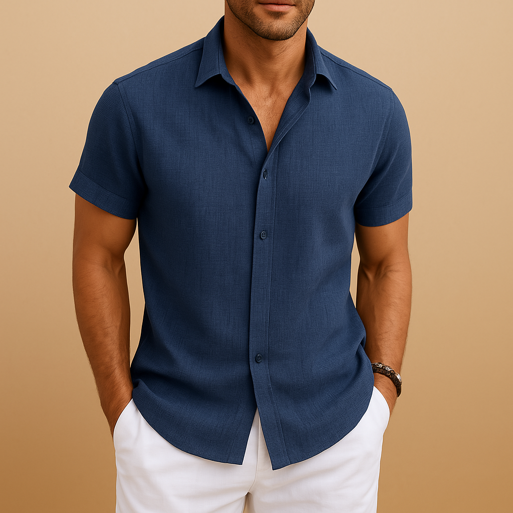 Modern casual shirt for men with tailored fit and classic design, perfect for casual days, weekends, and semi-formal occasions.