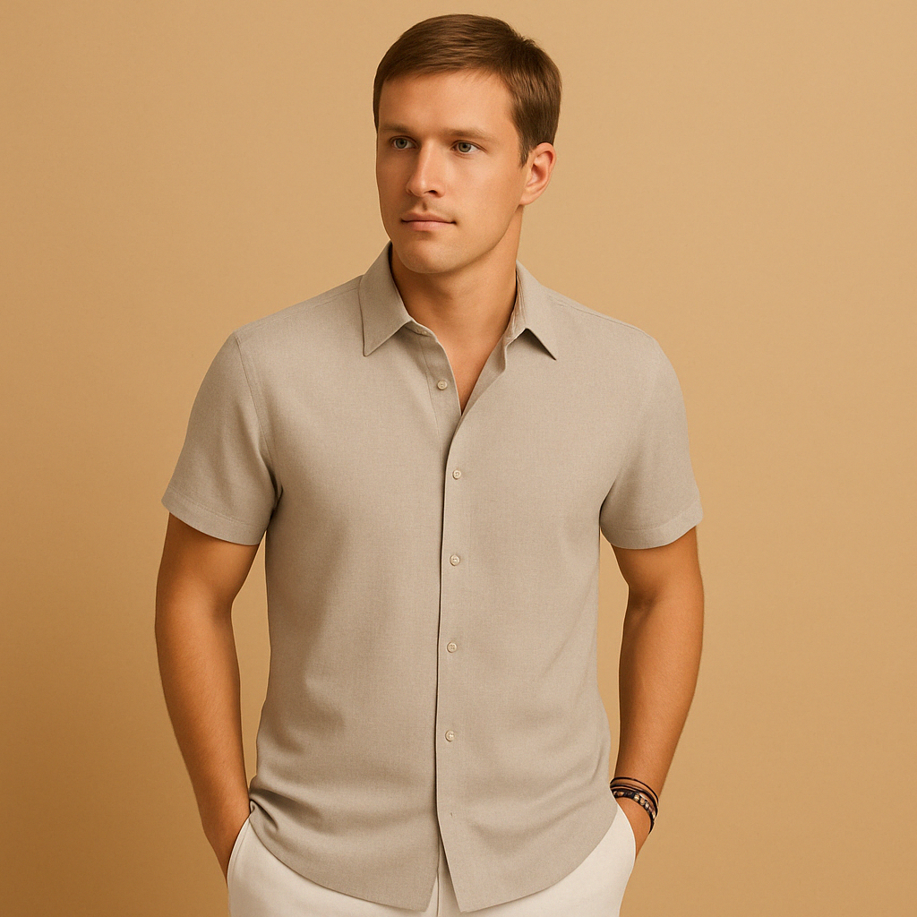 Modern casual shirt for men with tailored fit and classic design, perfect for casual days, weekends, and semi-formal occasions.
