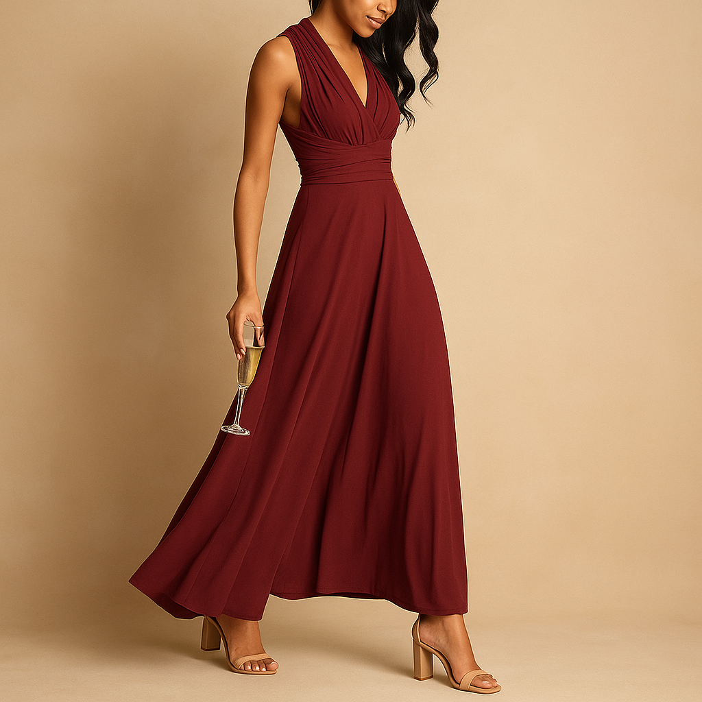 Multiway wrap dress for women with versatile styling options, breathable fabric, and a flattering fit, perfect for parties and summer occasions.