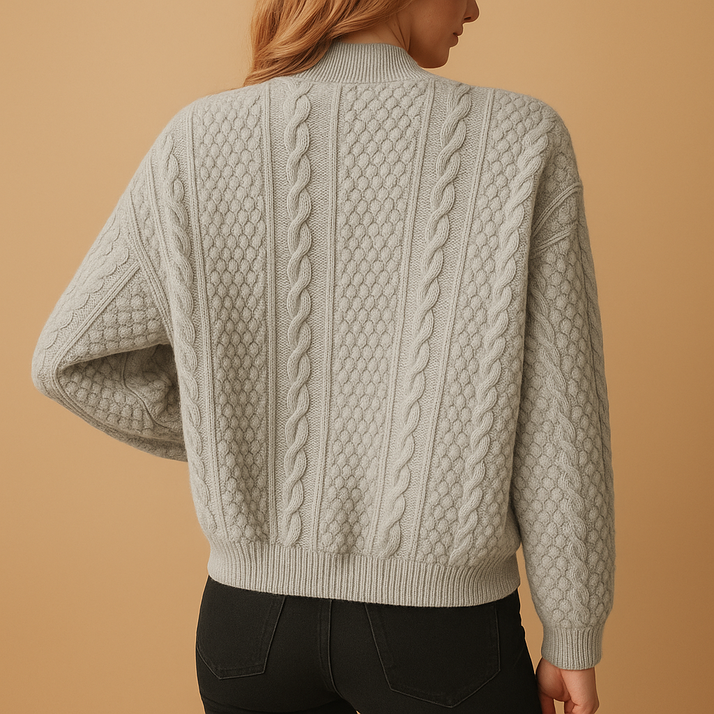 Women’s open-front cardigan in grey with flattering fit and modern cut. Perfect for work, brunch, or casual evening wear.