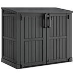 Outdoor Storage Cabinet 36 Cu Ft Resin Shed with Lockable Doors