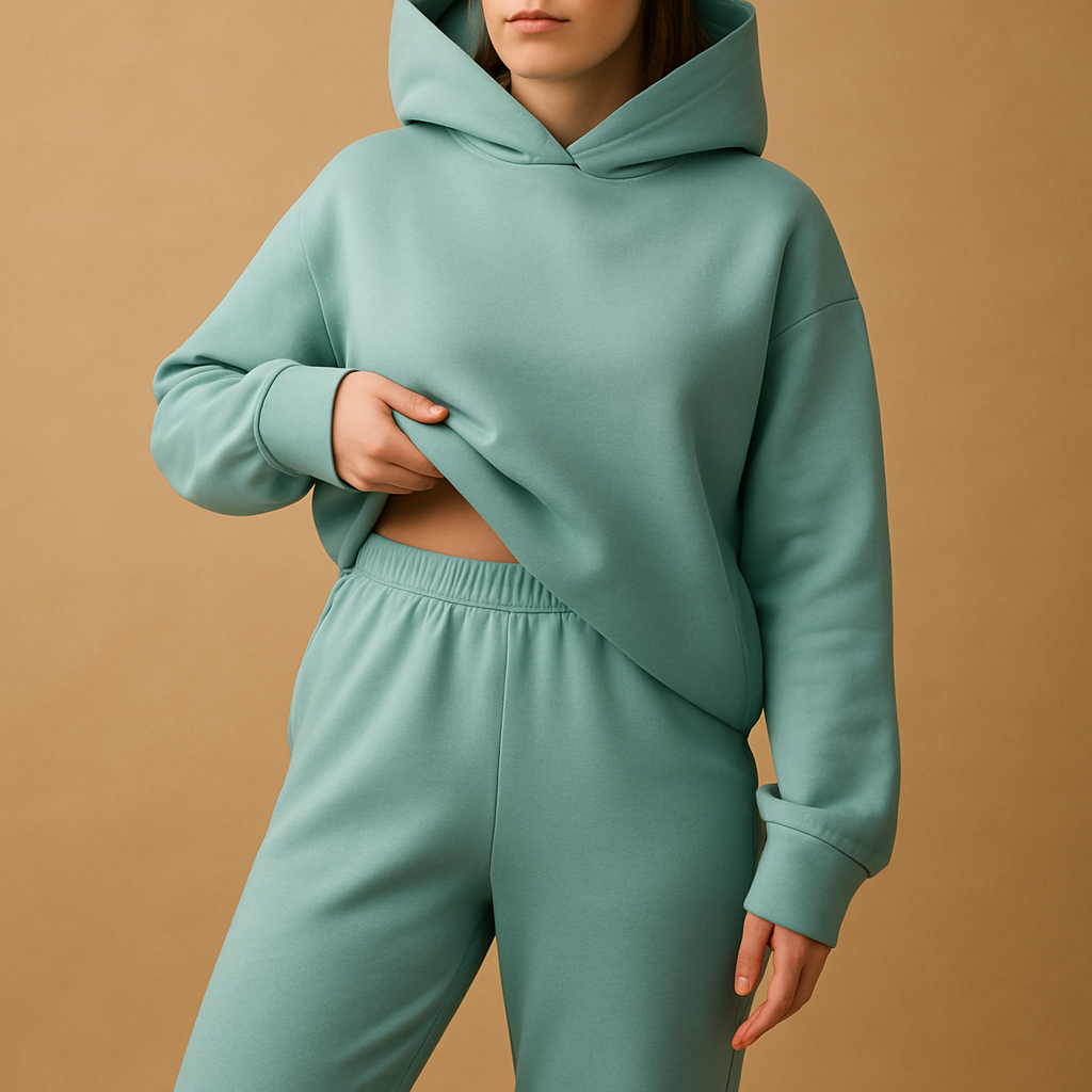 Oversized loungewear set for women with hoodie and joggers, ideal for home relaxation, casual days, and cozy evenings.