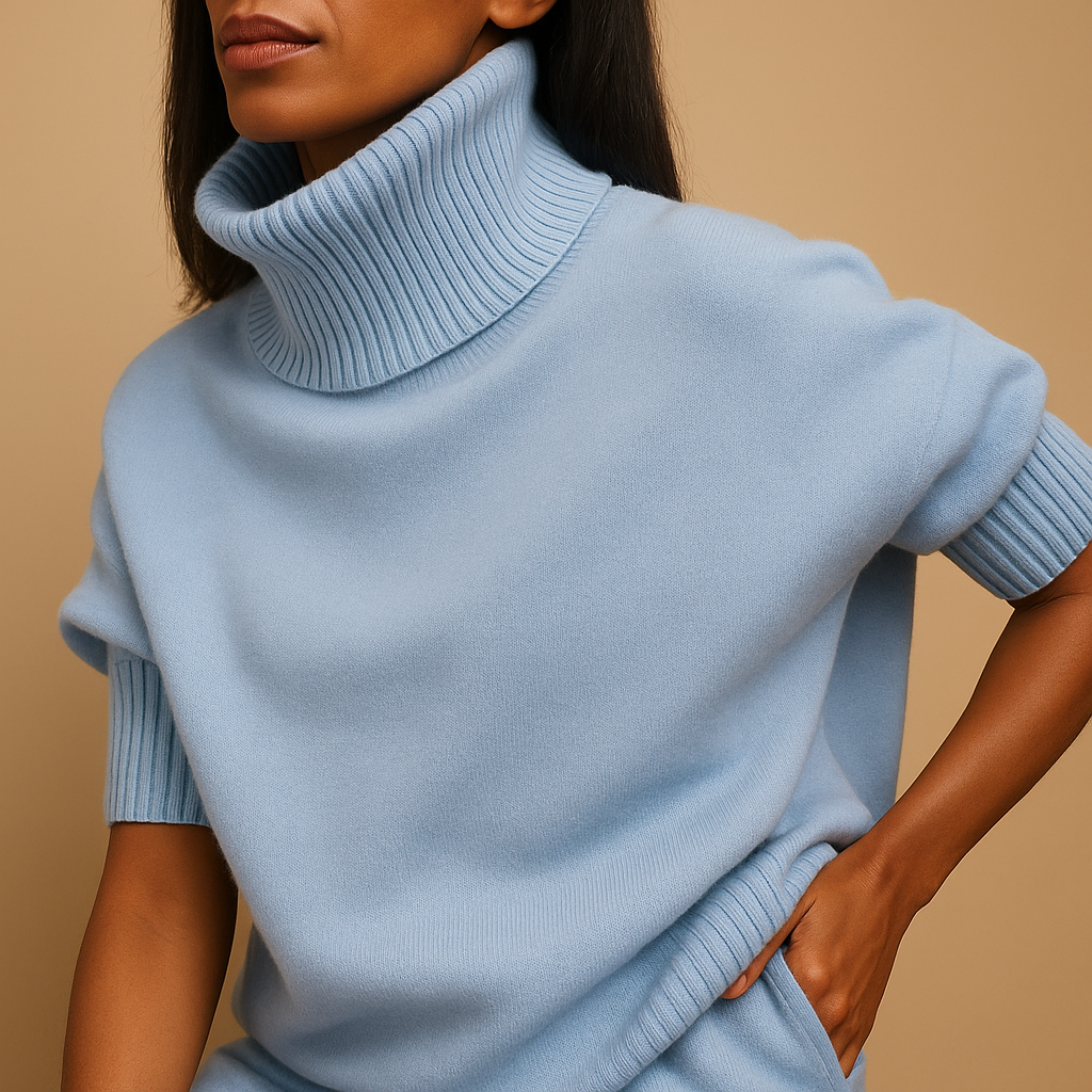 Women’s oversized turtleneck sweater with relaxed fit and flattering silhouette, available in multiple colors. Ideal for casual, lounge, or seasonal outfits.