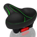 Oversized Water-Resistant Bike Seat with Reflective Strip, Wide Saddle