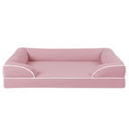 Pet Bed with Memory Foam, Bolstered Sides, and Removable Cover