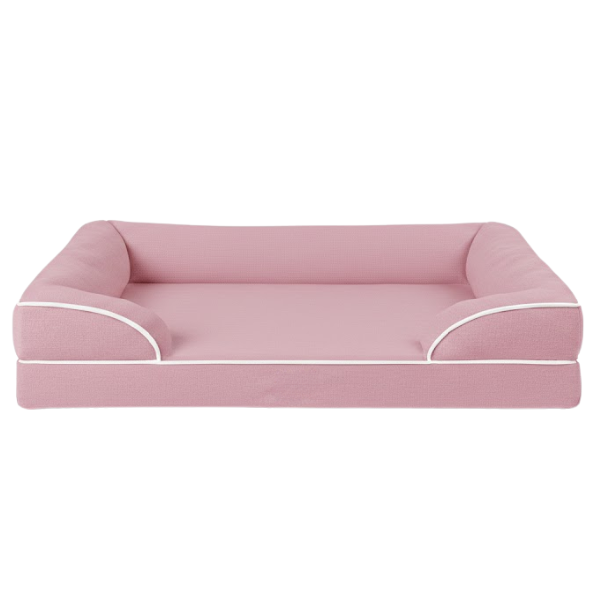 Pet Bed with Memory Foam, Bolstered Sides, and Removable Cover