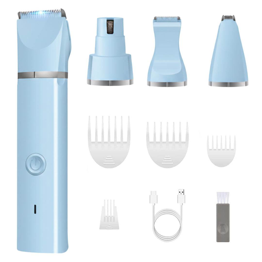 Pet Grooming Clippers Kit With Multihead Attachments, Guide Combs