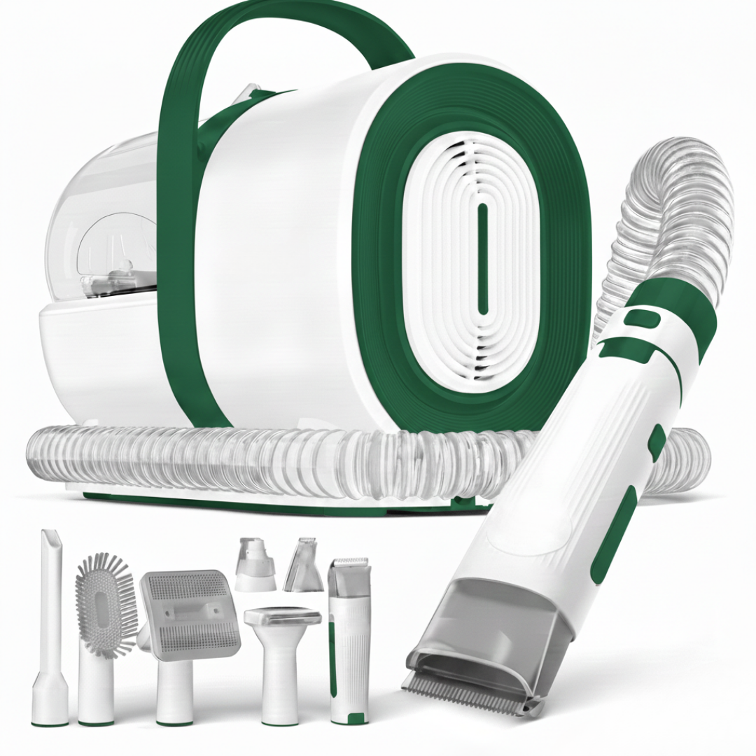 Pet Grooming Vacuum Set with Clippers, Nail Grinder, and Hair Tools