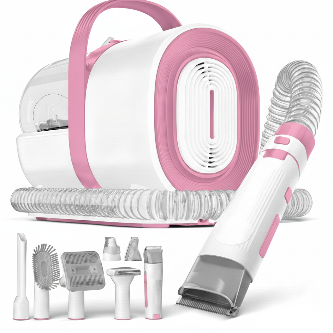Pet Grooming Vacuum Set with Clippers, Nail Grinder, and Hair Tools