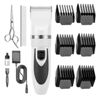 Pet Hair Clipper Grooming Set with Adjustable Blades & Guide Combs