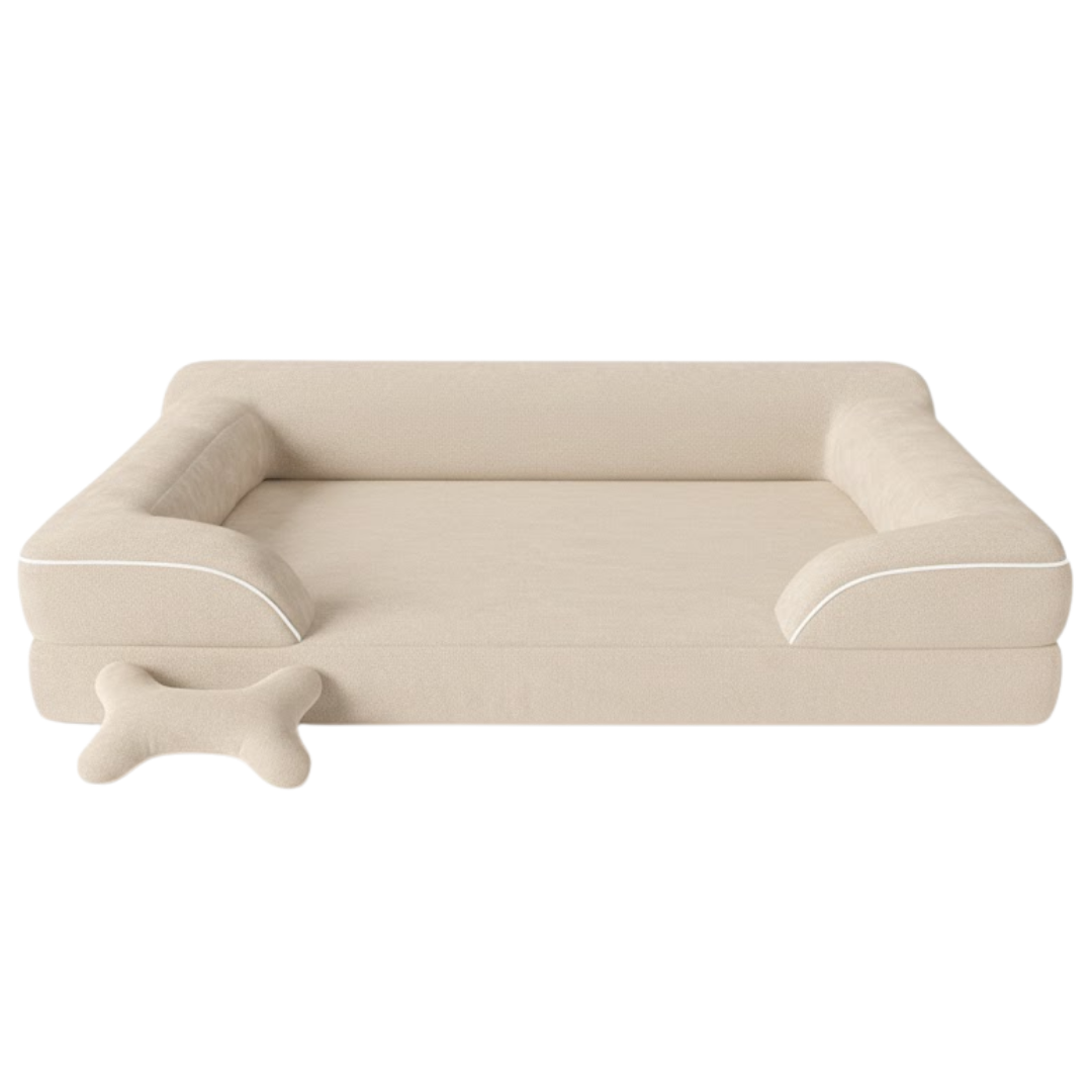 Pet Sofa Couch Bed with Memory Foam Cushion and Washable Cover