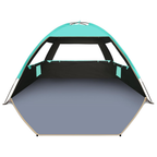 Portable Beach Shade Tent with Three Mesh Windows and Carry Bag