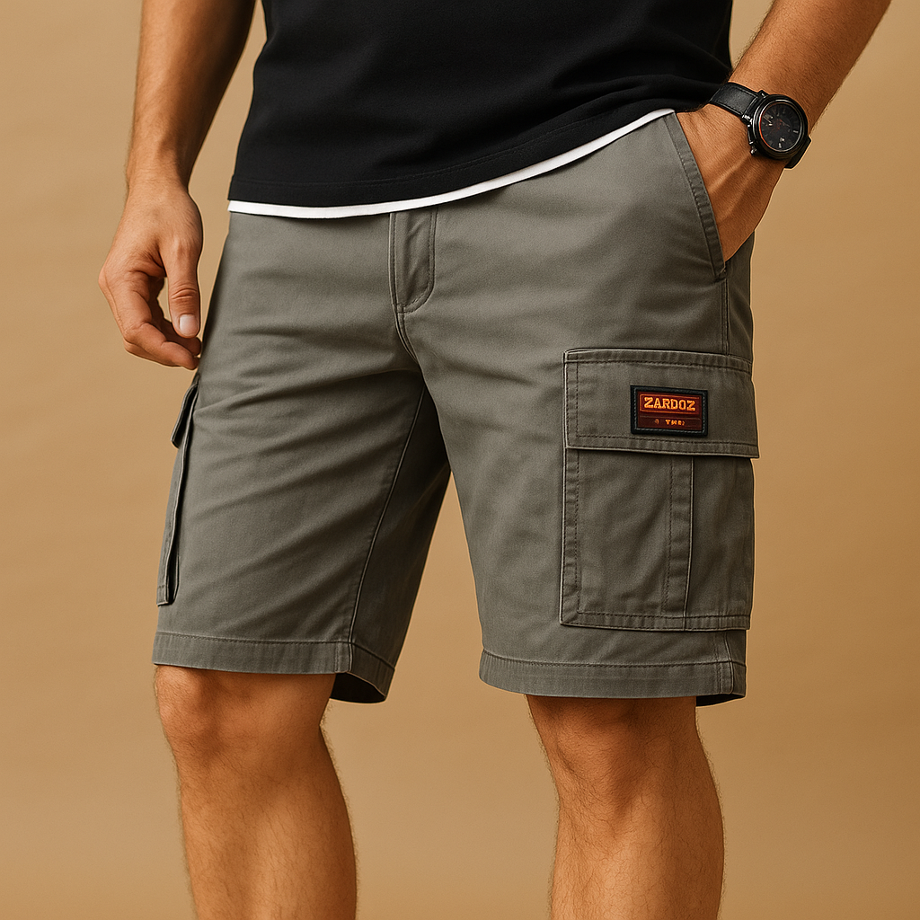 Men’s quick-dry cargo shorts with multiple pockets, breathable and moisture-wicking fabric, perfect for hiking, camping, and everyday wear.