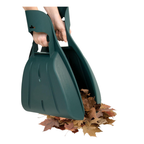 Set of 2 Leaf Scoops Hand Rakes for Yard and Garden Cleanup Green