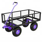 Steel Wagon Cart 500 lb Capacity with Removable Mesh Side Panels