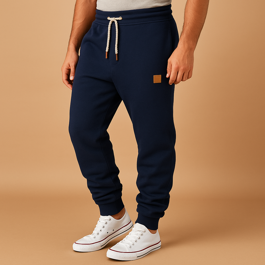 Men’s stylish jogger pants made from soft cotton blend with adjustable waistband and side pockets, ideal for workouts or casual wear.