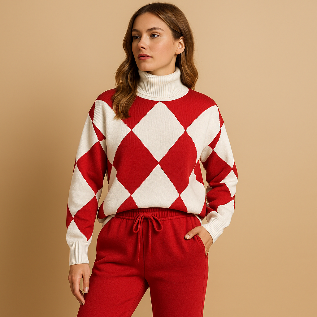 Two-piece loungewear set for women with sweatshirt and joggers, perfect for cozy days at home or relaxed casual outings.