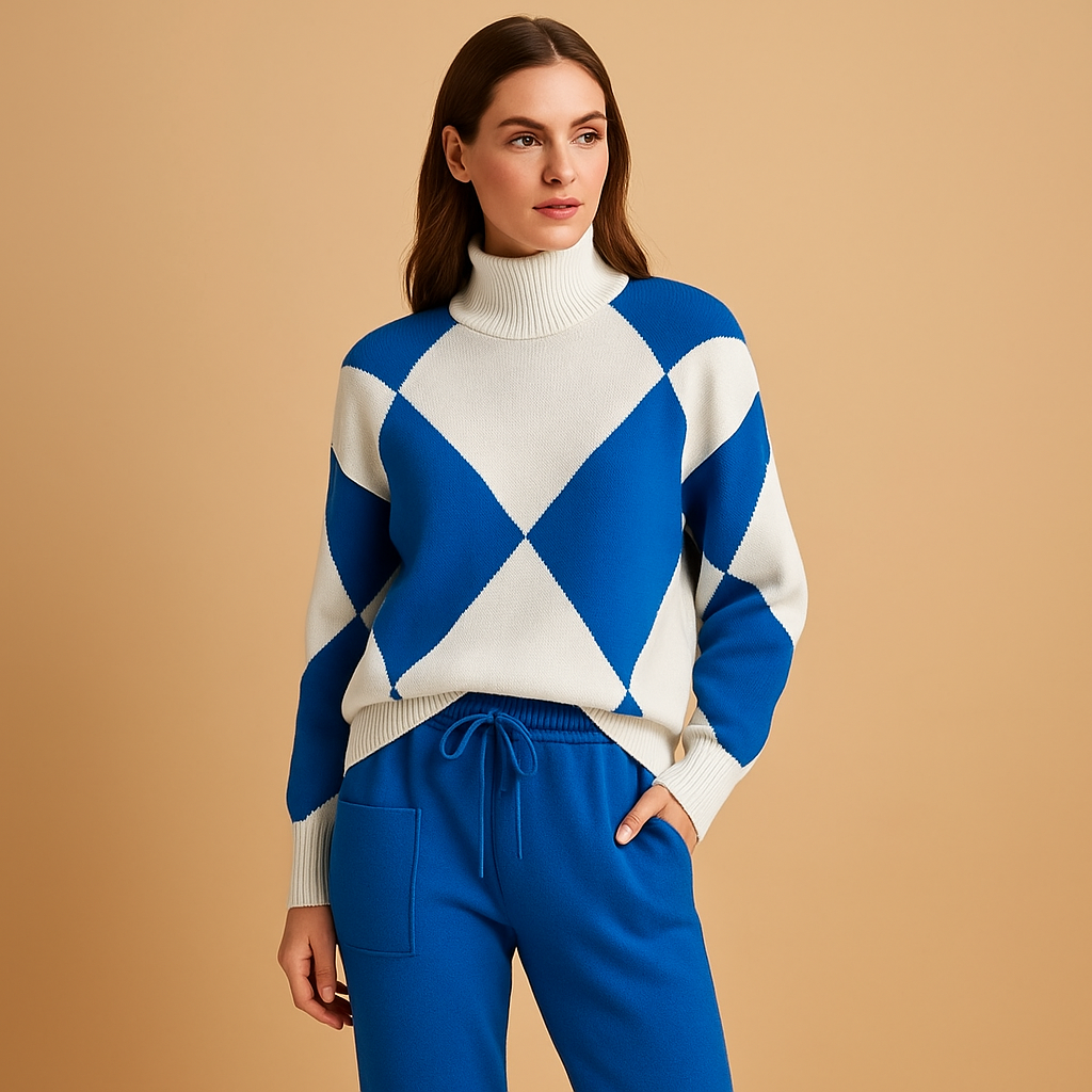 Two-piece loungewear set for women with sweatshirt and joggers, perfect for cozy days at home or relaxed casual outings.
