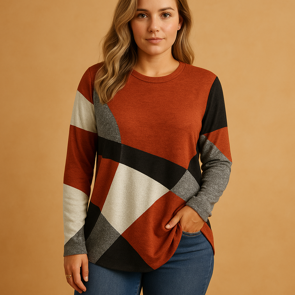 Timeless knitted women’s sweater with relaxed breathable fit and elegant cut, perfect for casual and refined outfits.