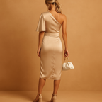Women’s minimalist dress with flattering slim fit and elegant silhouette, perfect for formal events, office looks, or evening outings.
