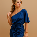 Women’s minimalist dress with flattering slim fit and elegant silhouette, perfect for formal events, office looks, or evening outings.
