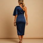 Women’s minimalist dress with flattering slim fit and elegant silhouette, perfect for formal events, office looks, or evening outings.