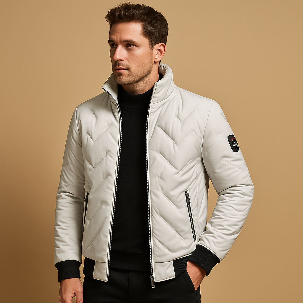 Men’s timeless puffer jacket with classic quilted design and warm fit, ideal for everyday wear, casual outings, and outdoor activities.