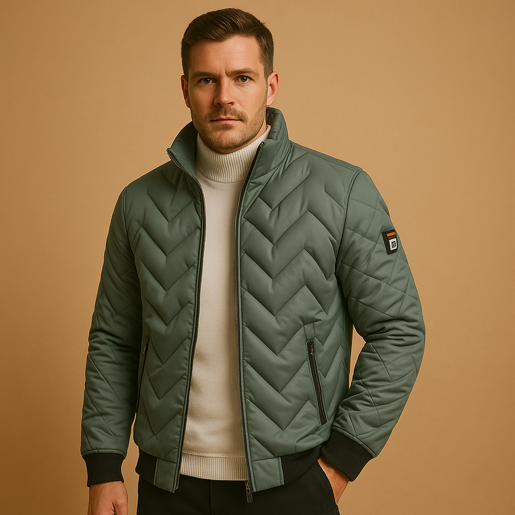 Men’s timeless puffer jacket with classic quilted design and warm fit, ideal for everyday wear, casual outings, and outdoor activities.